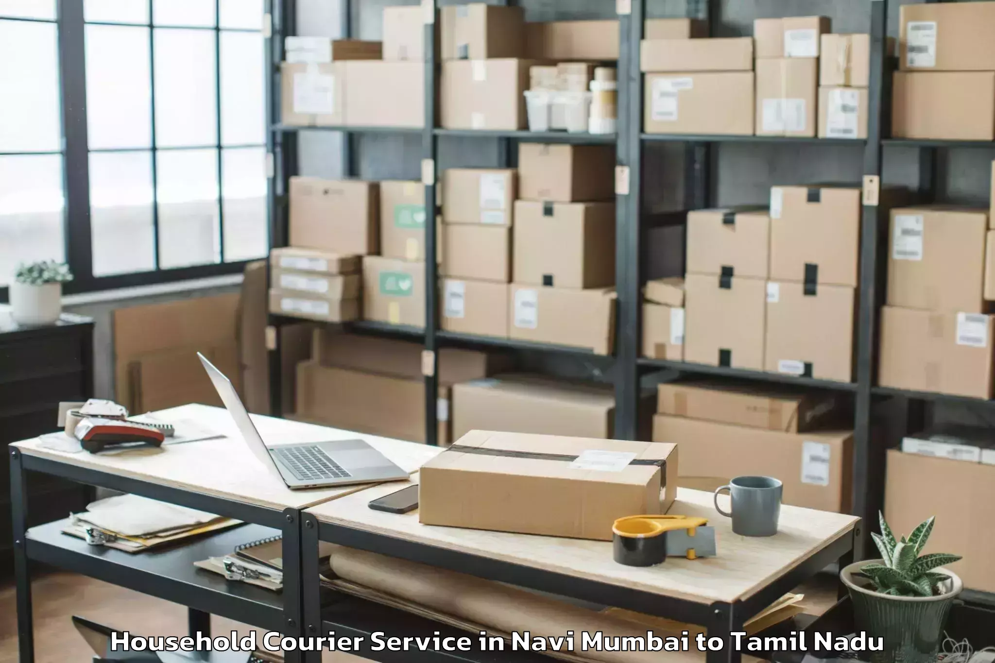 Top Navi Mumbai to Palavakkam Household Courier Available